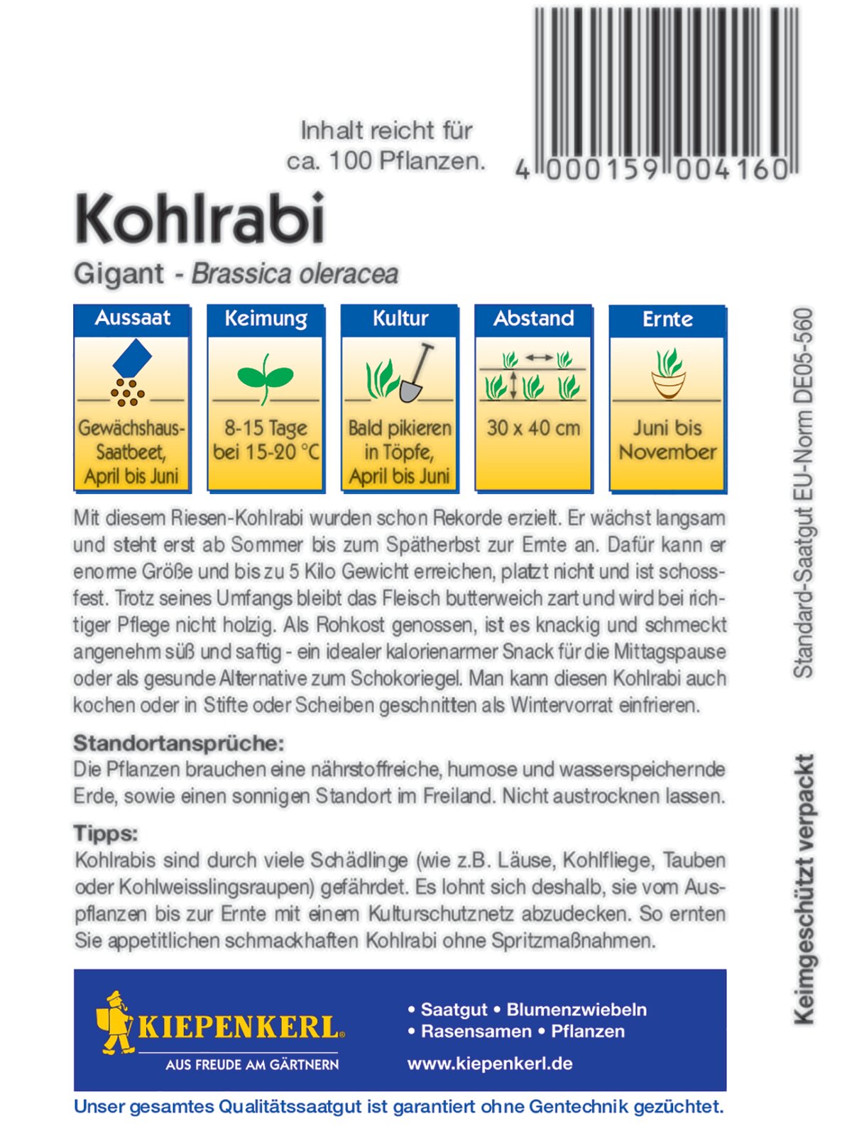 Kohlrabi Delikateß weißer