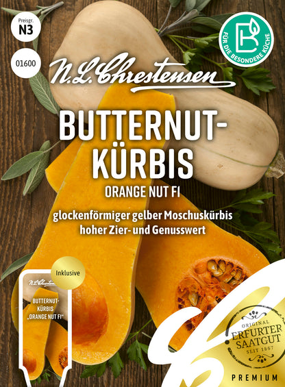 Butternutkürbis Orange Nut, F1