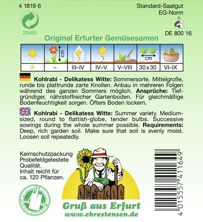 Kohlrabi Delikates Weißer