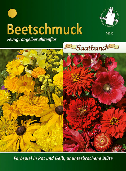 Beetschmuck Feurig rot-gelber Blütenflor (Saatband)