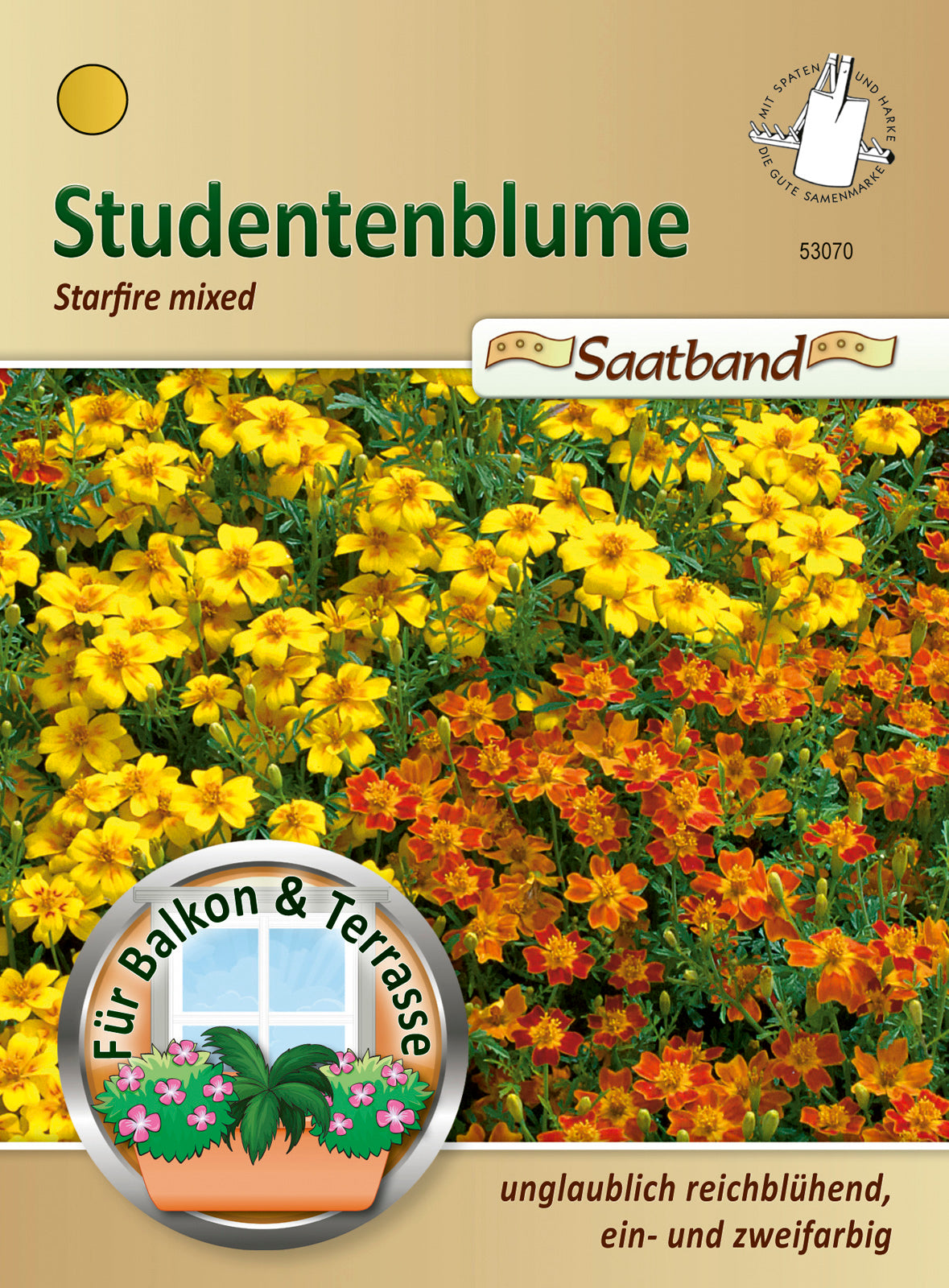 Studentenblume Starfire mixed (Saatband)